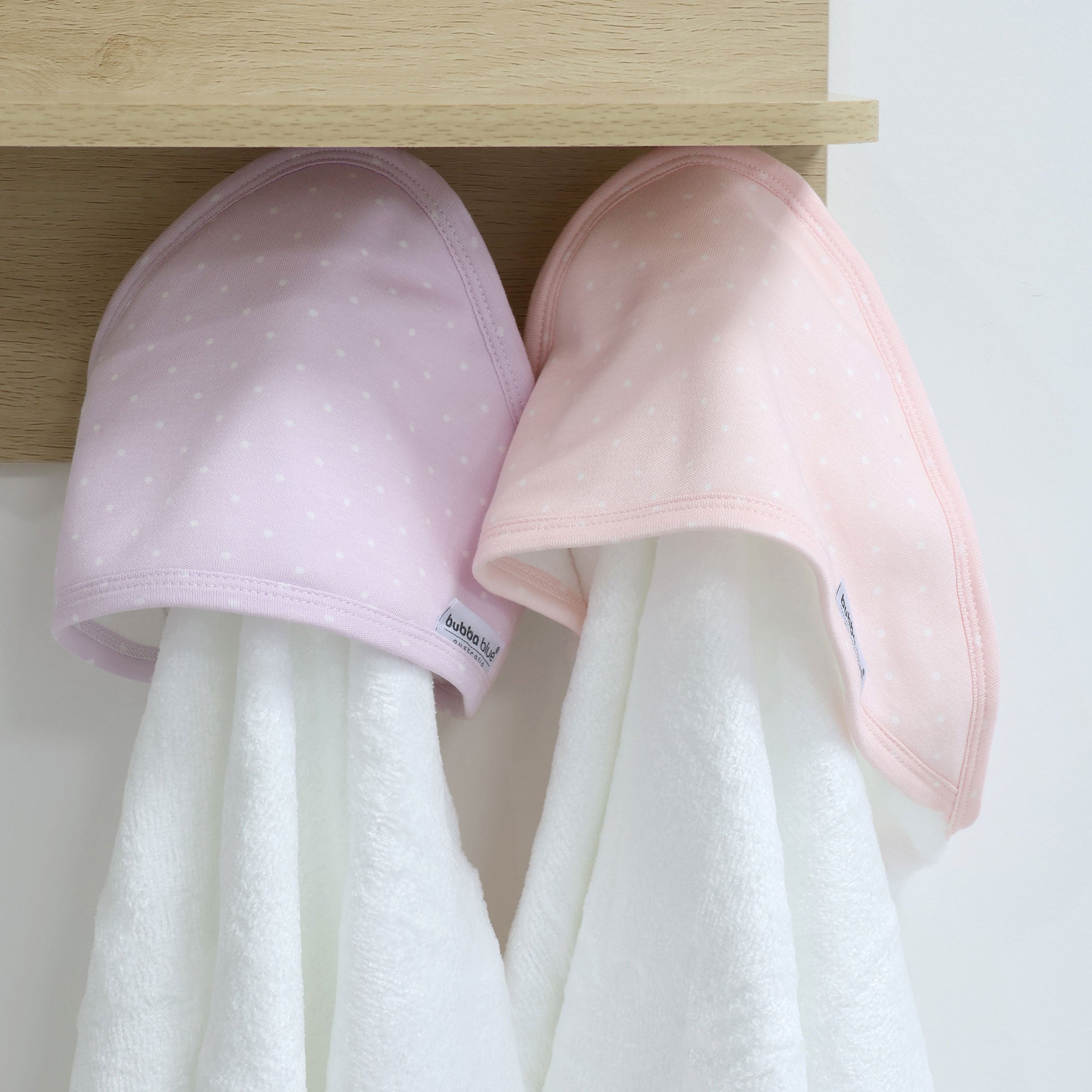 2-Pack Hooded Towel for Kids - Soft & Absorbent Pink & Lilac Confetti Print - Perfect for Beach, Pool & Bath Time