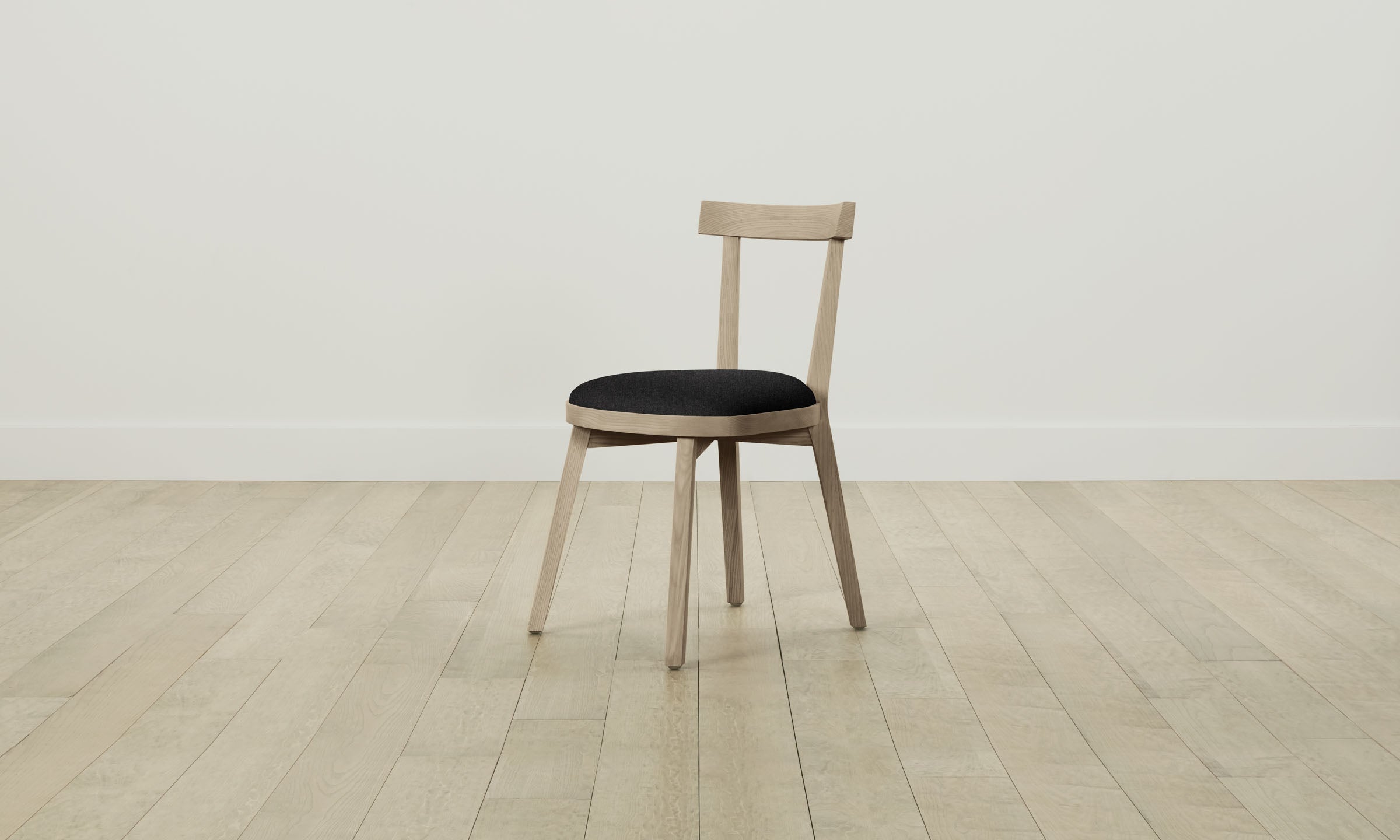 Allen Dining Chair - Italian Brushed Wool Upholstered Seat - Modern Kitchen & Dining Room Furniture for Home & Restaurant Use