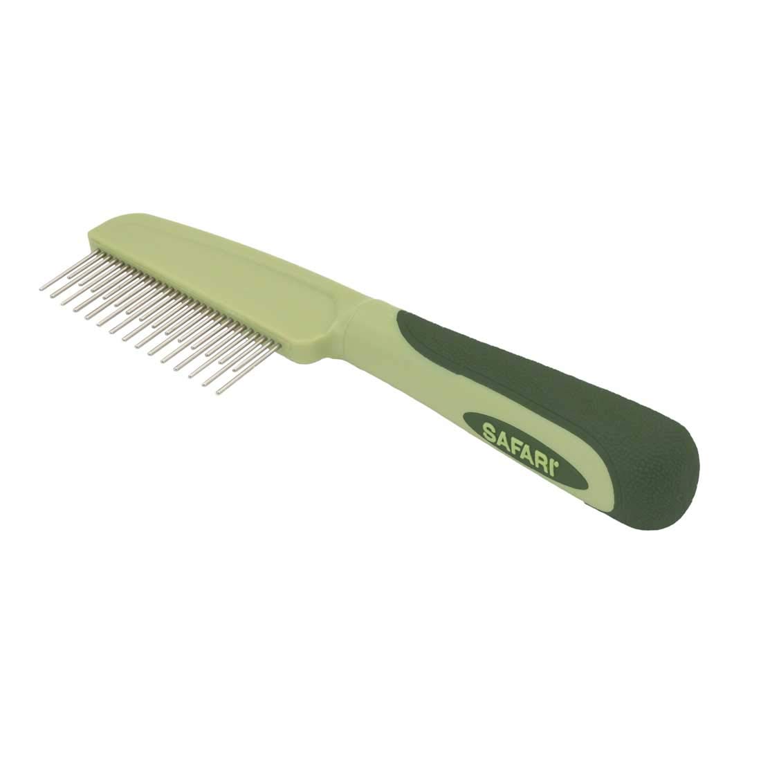 Safari Shedding Dog Comb with Rotating Teeth - Gentle Deshedding Tool for Dogs & Cats - No Pull Grooming Brush for Long & Short Hair - 7.5 Inch Pet Comb for Home & Professional Use