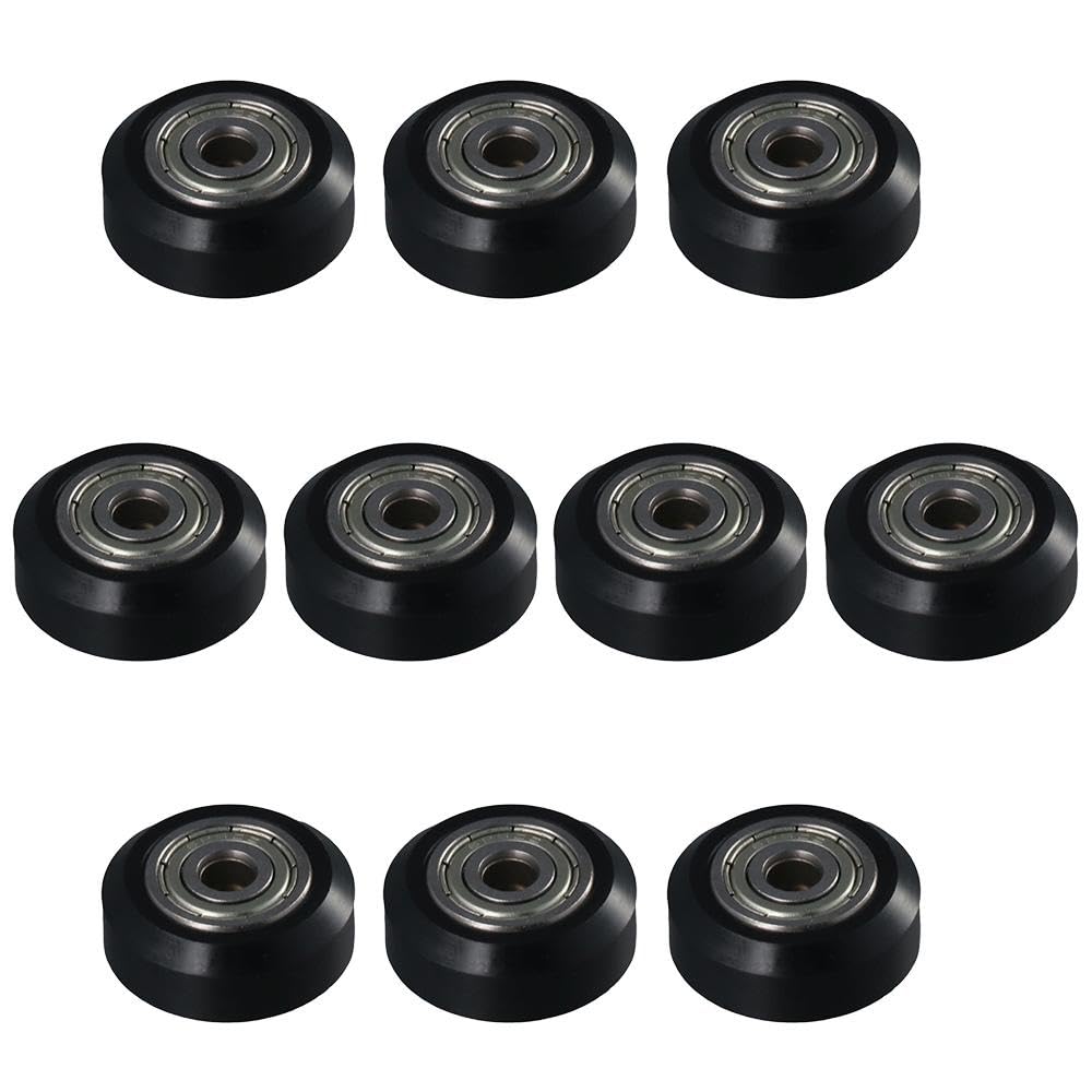 10 Pcs 3D Printer Wheels - POM Plastic Pulley Linear Bearing Set (Big & Small Passive Idler Wheels) for Smooth 3D Printing - Perfect for Ender 3, CR-10, and DIY 3D Printer Maintenance & Upgrades