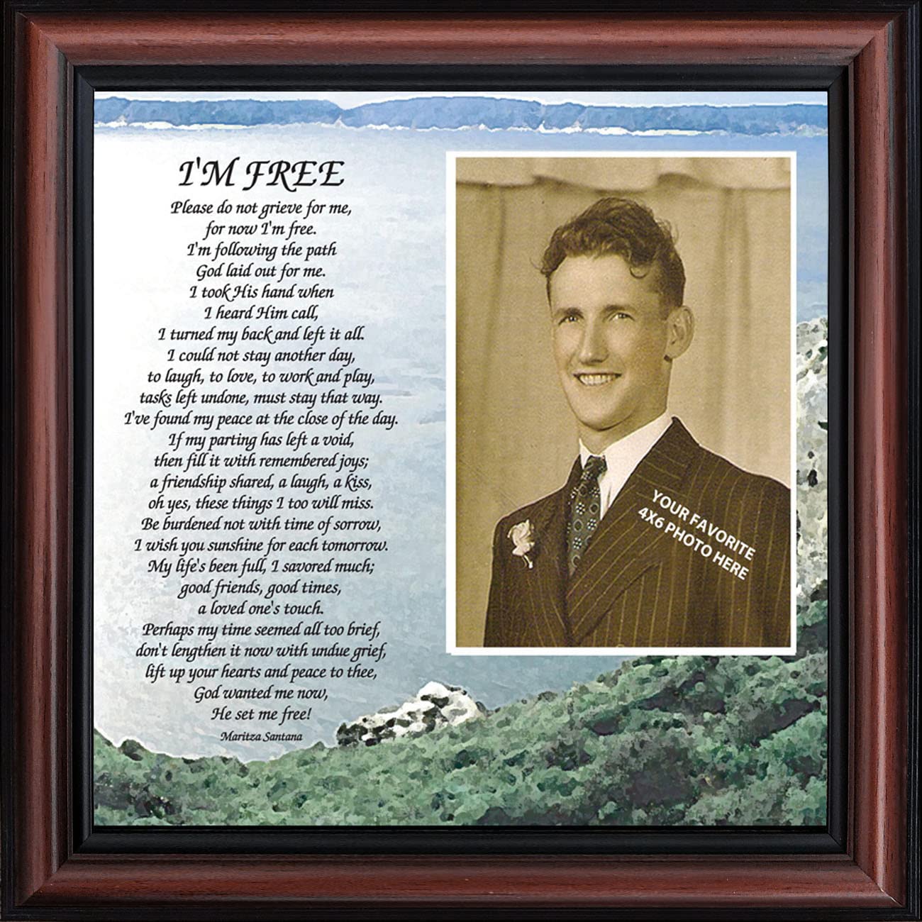 Memorial Picture Frame for Mom - Sympathy Gift for Loss