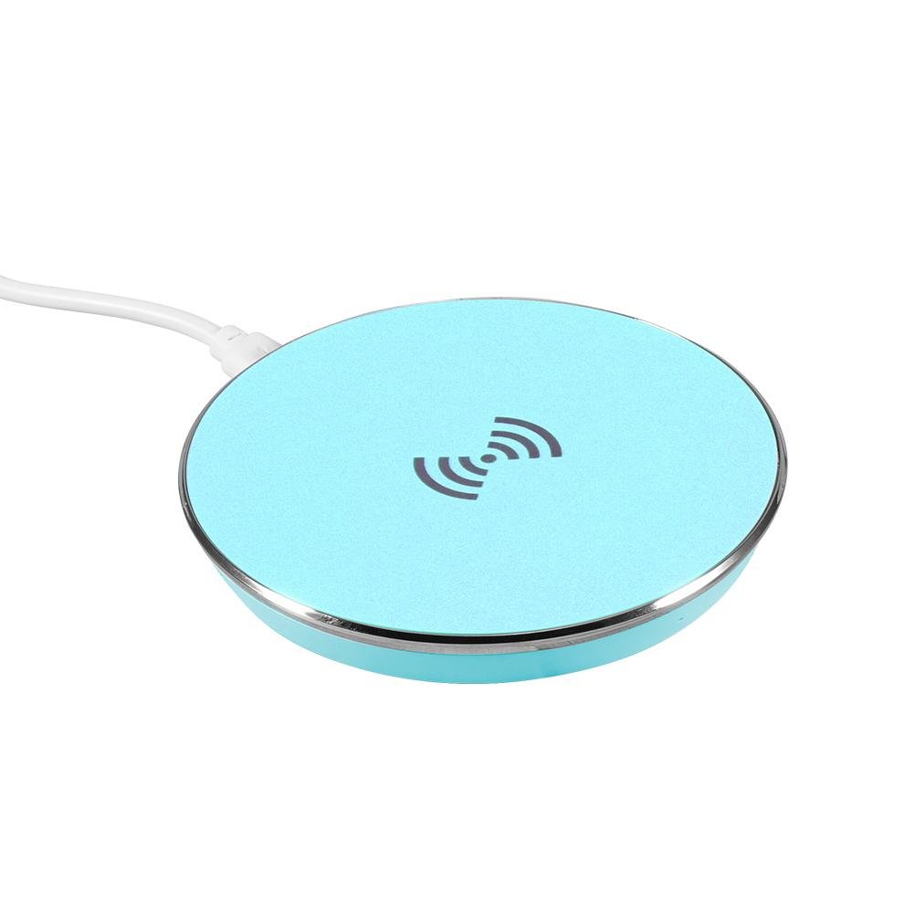 Fast Wireless Charger Pad - Qi Certified Portable Charging Dock with Overheat Protection for iPhone 15/14/13, Samsung Galaxy S23/S22 (Green) | Perfect for Office Desk, Nightstand & Travel Use