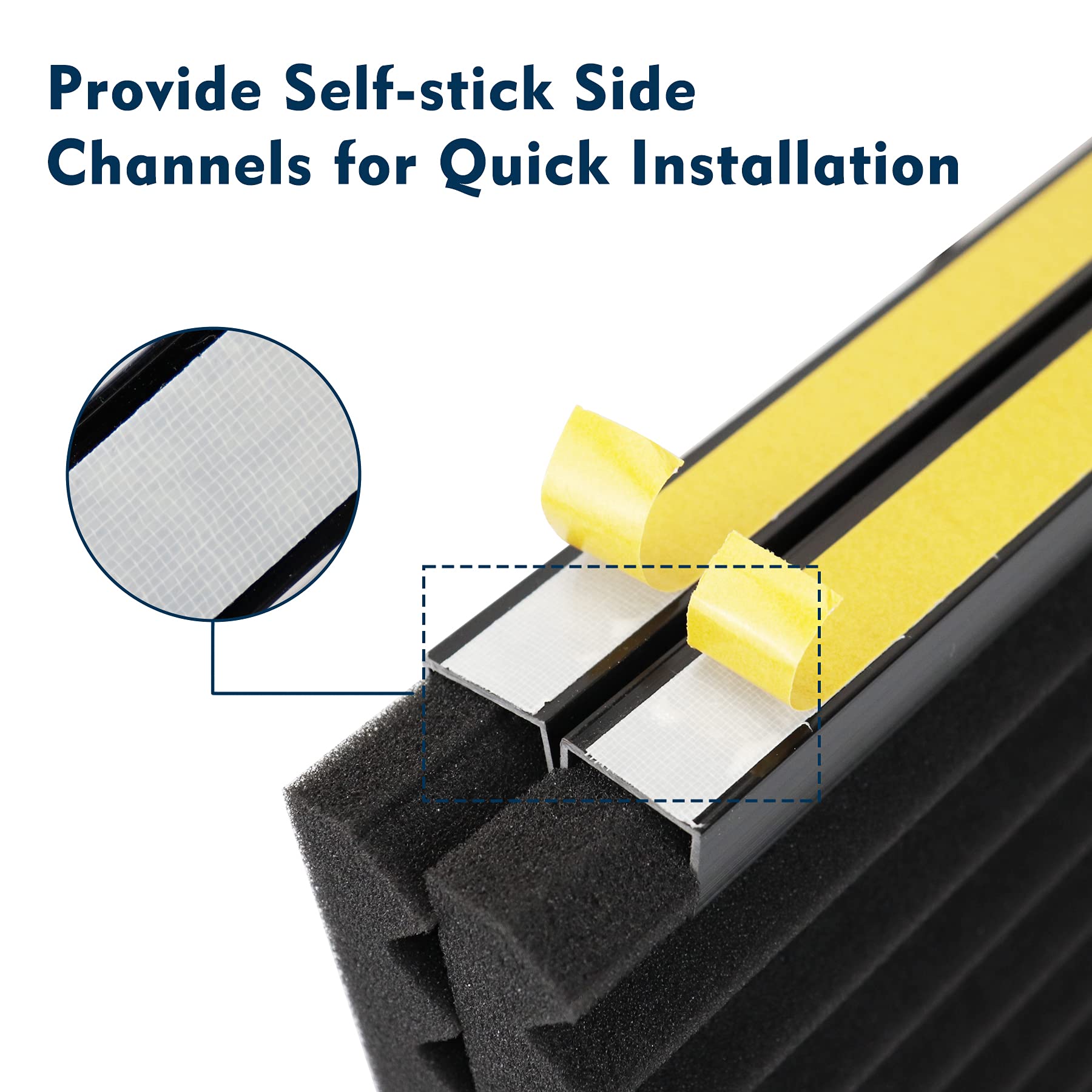 17 x 9 x 7/8 Inch Window Air Conditioner Side Panels Kit with Foam Seal Strip - AC Insulation for Better Cooling Efficiency - Perfect for Home, Office & Apartment Energy Saving