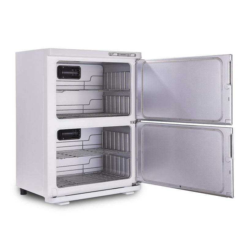 Earthlite Large UV Hot Towel Cabinet - White | Professional Salon & Spa Equipment for Sanitized Towels | Perfect for Massage Therapy, Facial Treatments & Spa Services