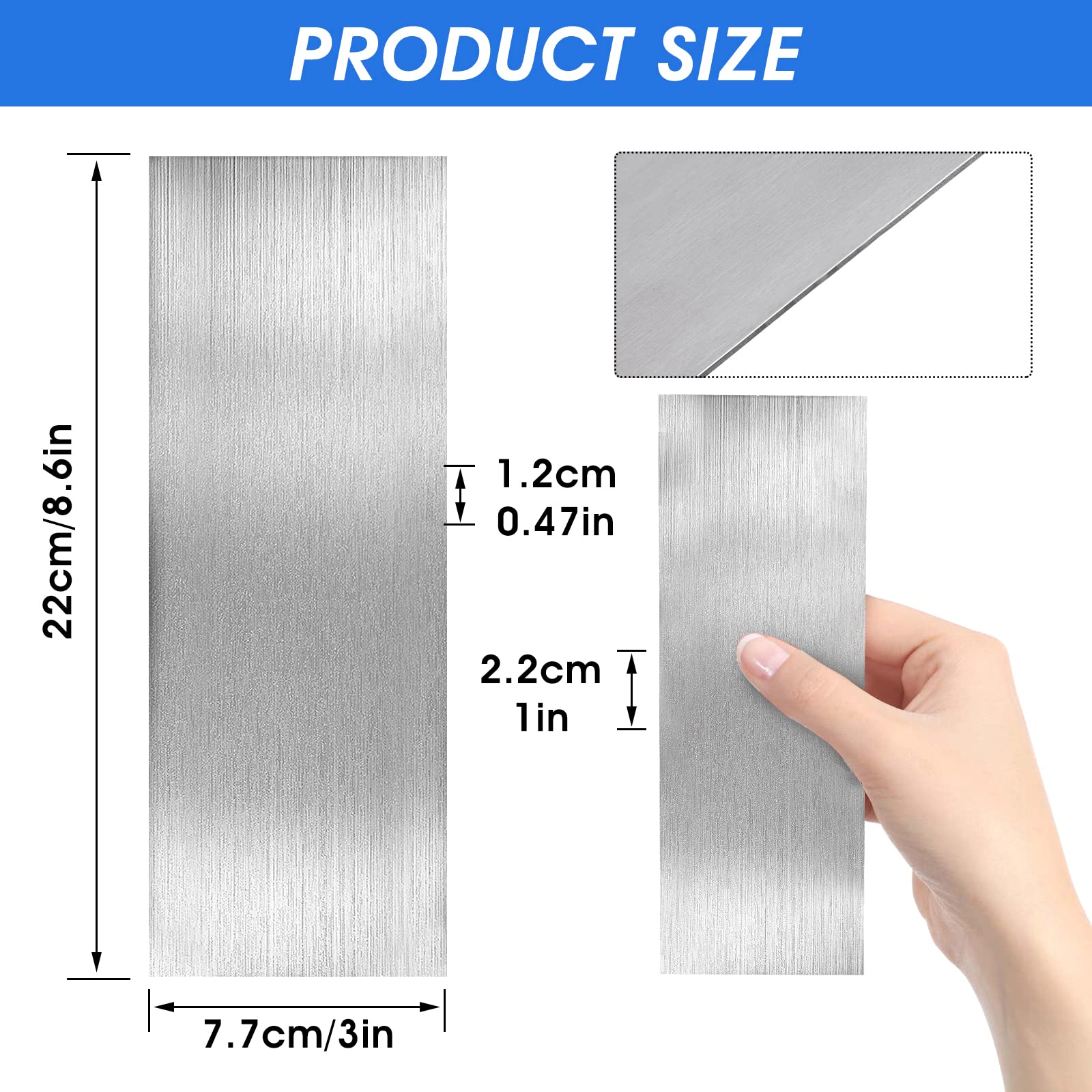 Abeillo 22cm Stainless Steel Cake Scraper for Buttercream & Icing - Professional Baking Tool for Smooth Cake Decorating, Perfect for Wedding Cakes & Birthday Cakes