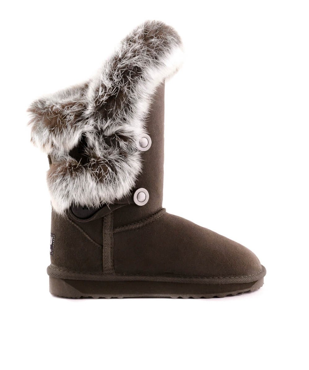 Men's UGG Classic Rabbit Fur Slippers - Cozy Winter Indoor/Outdoor House Shoes for Men
