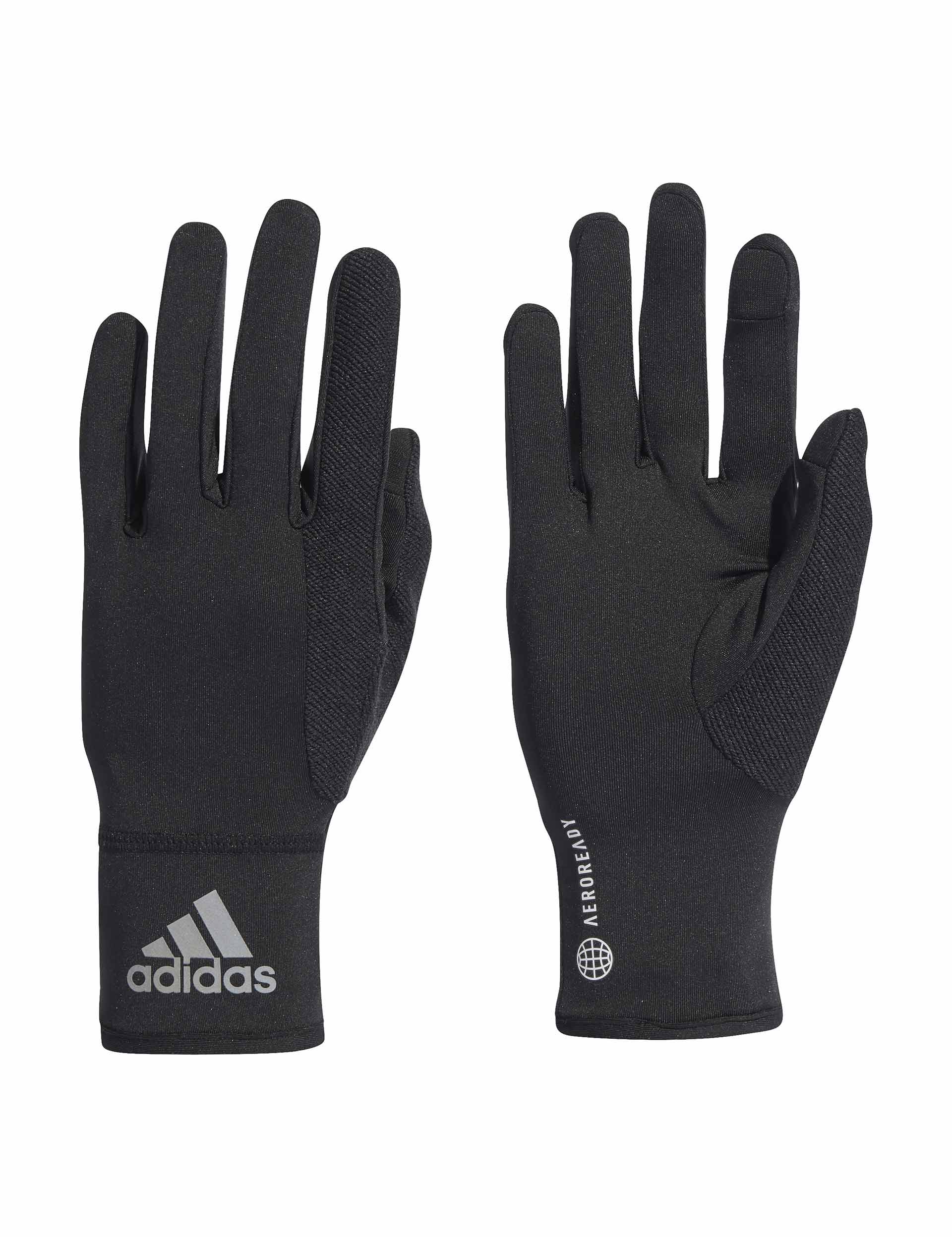 Adidas AEROREADY Running Gloves for Men & Women - Breathable, Lightweight & Comfortable - Black - Perfect for Jogging, Cycling & Outdoor Sports