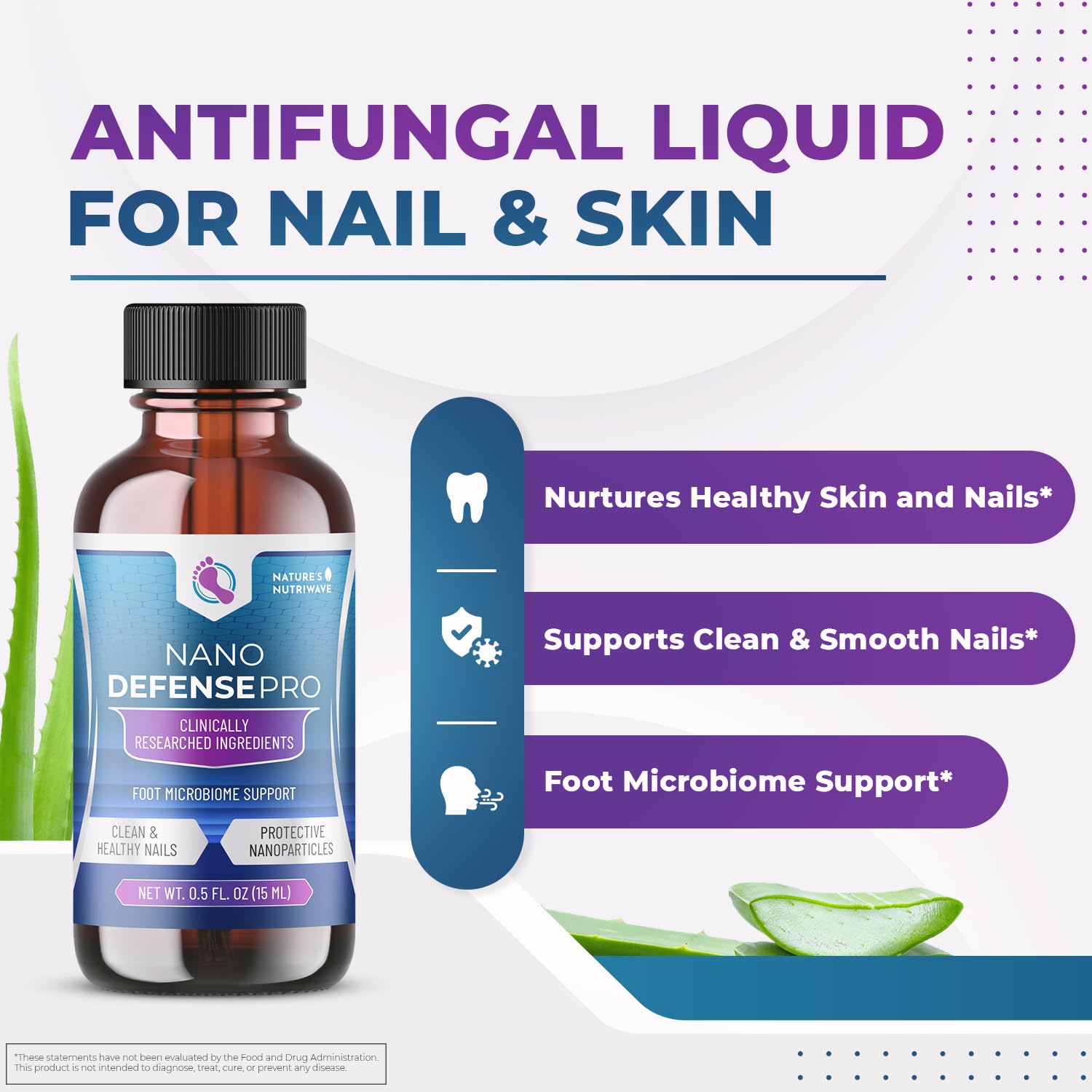 NanoDefense Pro Extra Strength Toenail Treatment Drops - 100% Natural Nail Repair Solution for Healthy Skin & Nails - Original Formula - 1 Month Supply - Perfect for Fungal Infections & Daily Nail Care