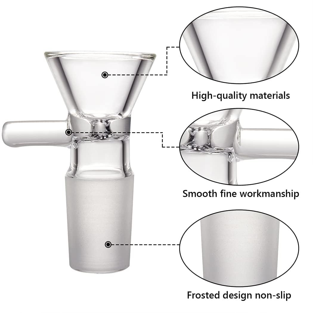 7PCS Glass Funnel Set with Handle - Small Kitchen Funnels for Bottles, Liquids & Spices - Durable Lab & Home Use for Cooking, Baking, Essential Oils & DIY Projects