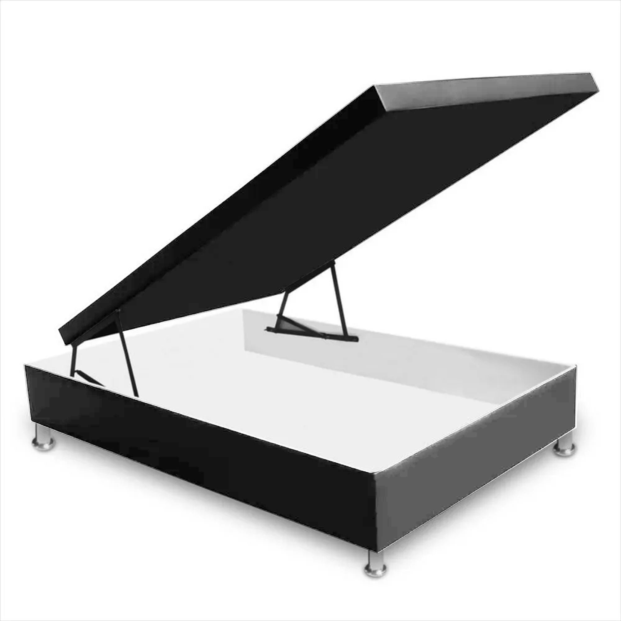 140x40Cm Gray Storage Ottoman Bed with Vertical Opening - Perfect for Double Bed 140x190Cm, Ideal for Bedroom Organization & Extra Seating