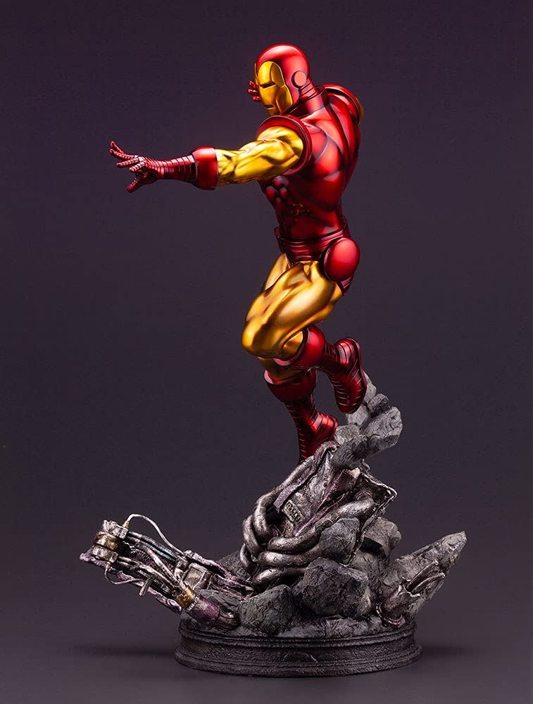Marvel Avengers Iron Man FIN Art Statue Collectible Figure - Premium Superhero Home Decor for Marvel Fans & Collectors | Perfect for Display Shelf, Office Desk, or Gift for Comic Lovers