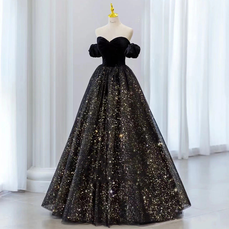 Sweet 16 Birthday Party Off Shoulder Sparkly Prom Dress for Girls - Elegant Formal Gown for Quinceañera, Homecoming Dance & Special Occasions