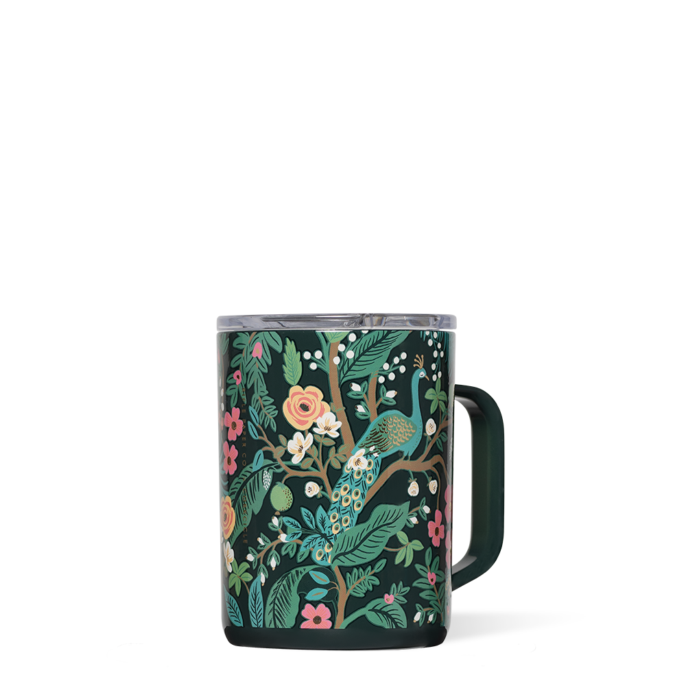 Rifle Paper Co. Floral Design Ceramic Coffee Mug - 14oz Insulated Tea Cup with Handle, Perfect for Home, Office & Gifts - Ideal for Morning Coffee, Afternoon Tea or Hot Chocolate