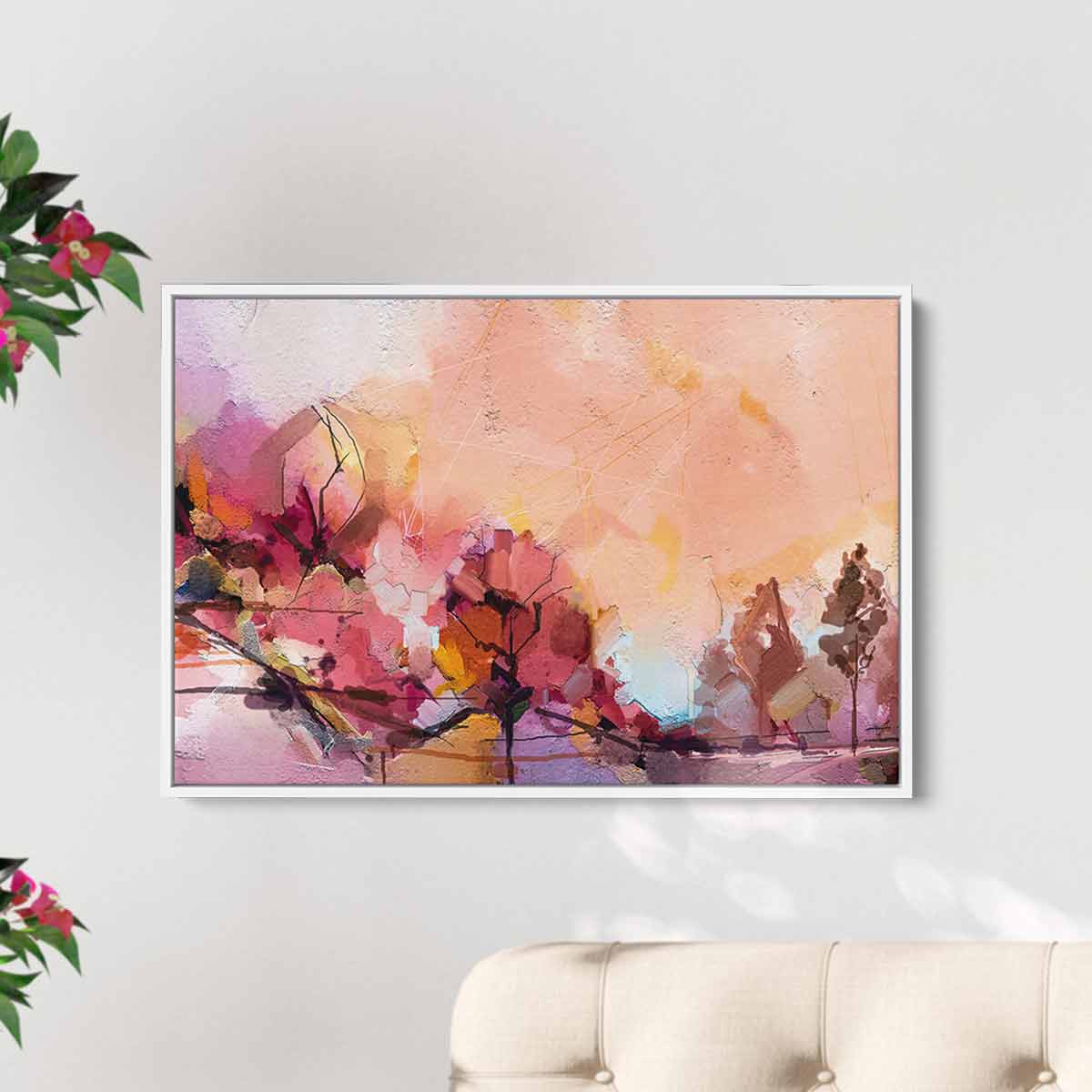 Orange Landscape Wall Art Canvas Print - Modern Home Decor for Living Room, Bedroom & Office - 1460
