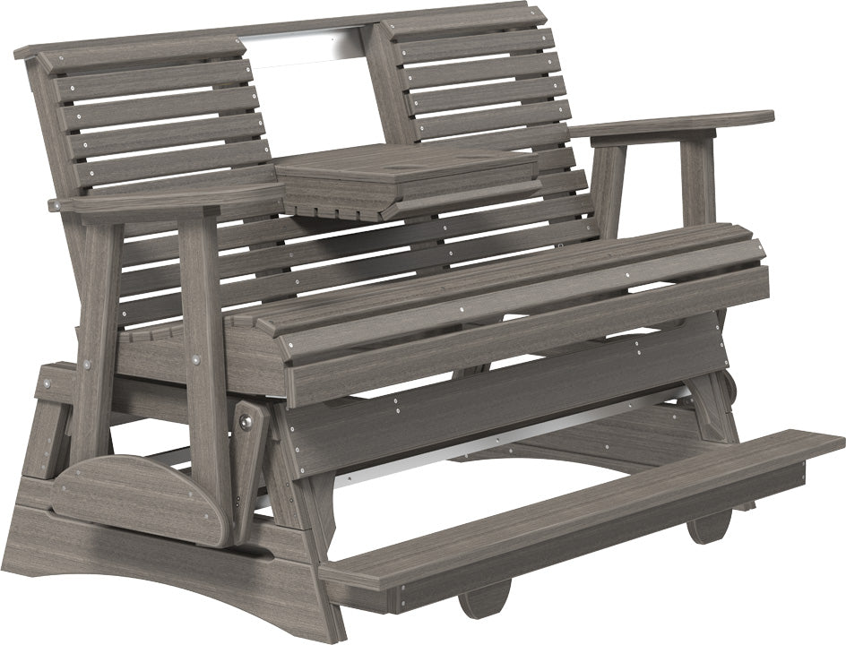 LuxCraft 5-Foot Plain Balcony Glider Chair - Outdoor Patio Swing for Relaxing on Porch, Deck or Garden (Weather-Resistant & Comfortable)