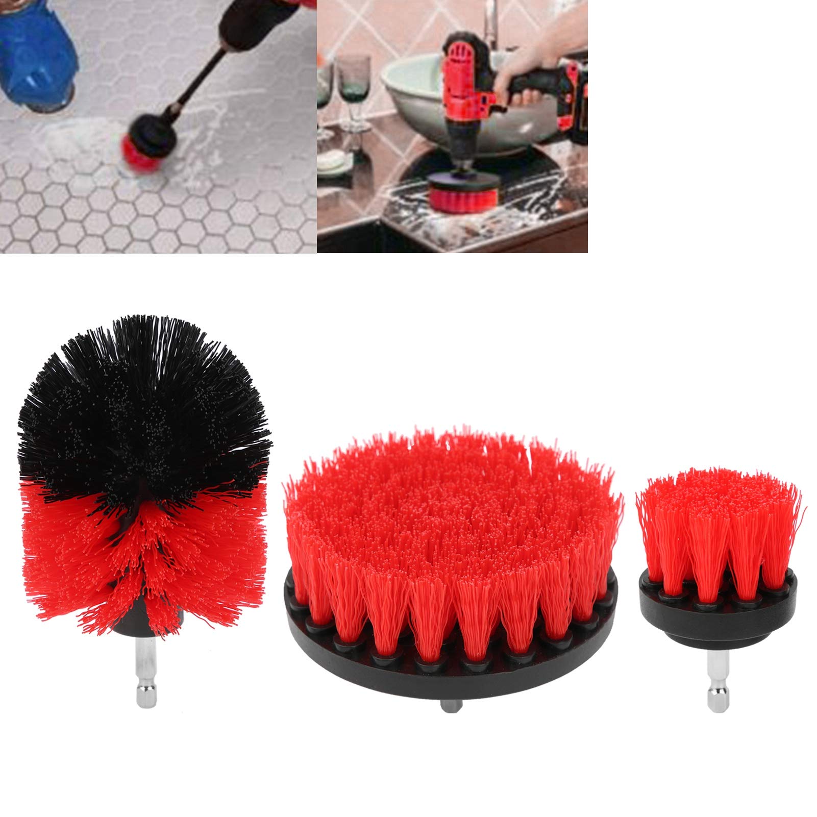 **Power Drill Brush Scrubber Kit - Heavy Duty Cleaning Attachments for Bathtubs, Tiles, Grout & More - Labor-Saving Deep Clean for Bathrooms, Kitchens & Outdoor Surfaces**