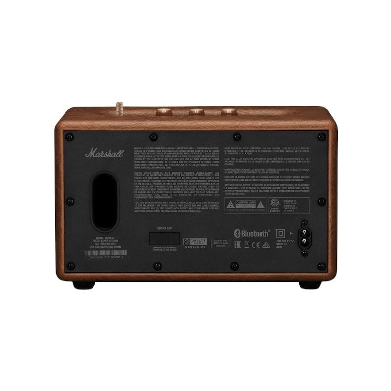 Marshall Acton III Bluetooth Speaker - Wireless Portable Speaker with Rich Bass, Multi-Room Streaming, Brown - Perfect for Home, Parties & Outdoor Adventures