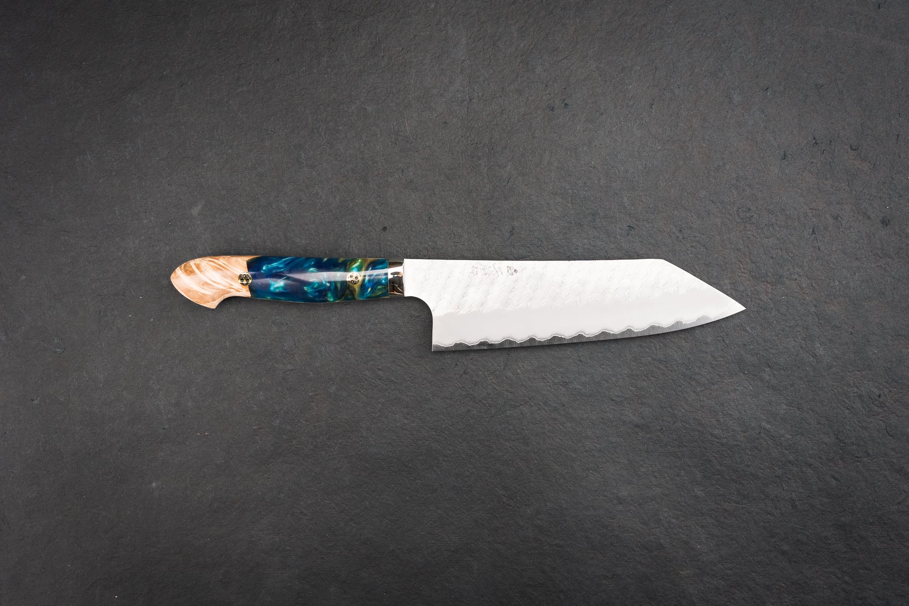 Nigara SG2 Migaki Tsuchime Western Bunka 180mm Japanese Chef Knife - Premium Stainless Steel Kitchen Knife for Slicing, Dicing & Precision Cutting - Perfect for Home Cooks & Professional Chefs
