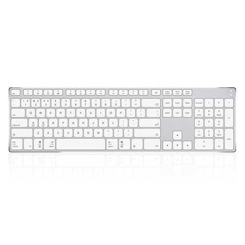 AJazz AK3.3 105-Key Bluetooth Wireless Keyboard - Ultra Thin All-Metal Design for iPad, Tablet, Smartphone - Perfect for Office Work, Gaming & Travel