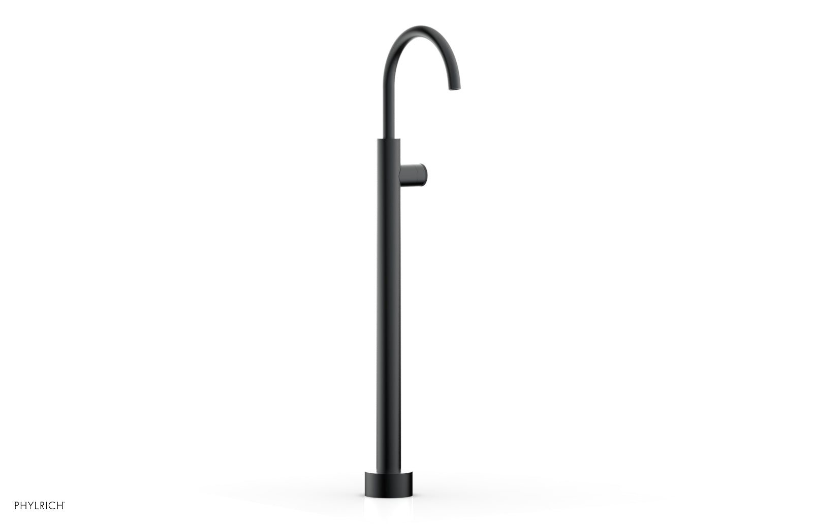 BASIC II Tall Floor Mount Tub Filler with Knurled Handle - Model 2304402 | Modern Bathroom Faucet for Freestanding Tubs & Luxury Spa Experience