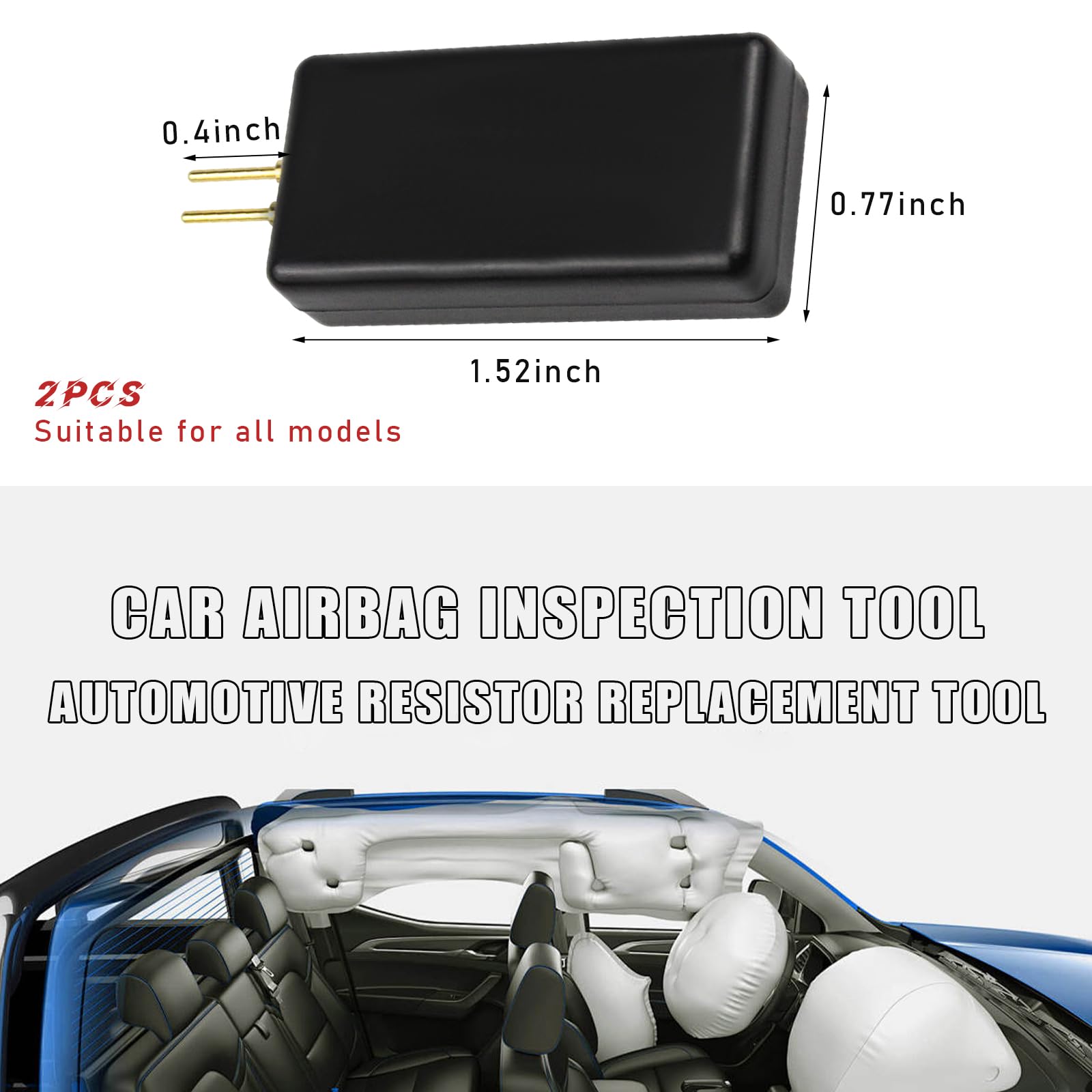 2 PCS Car SRS Airbag Simulator Tester - Universal Diagnostic Tool for Airbag Fault Finding & Repair | Auto Airbag Testing Instrument for Vehicle Safety Inspection | Perfect for Mechanics & DIY Car Enthusiasts