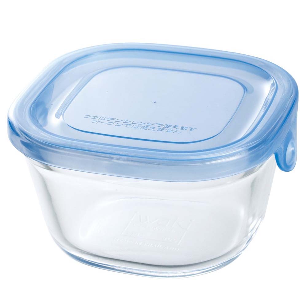 Iwaki Square Heat-Resistant Glass Food Storage Container - Perfect for Meal Prep, Leftovers & Microwave/Freezer Safe