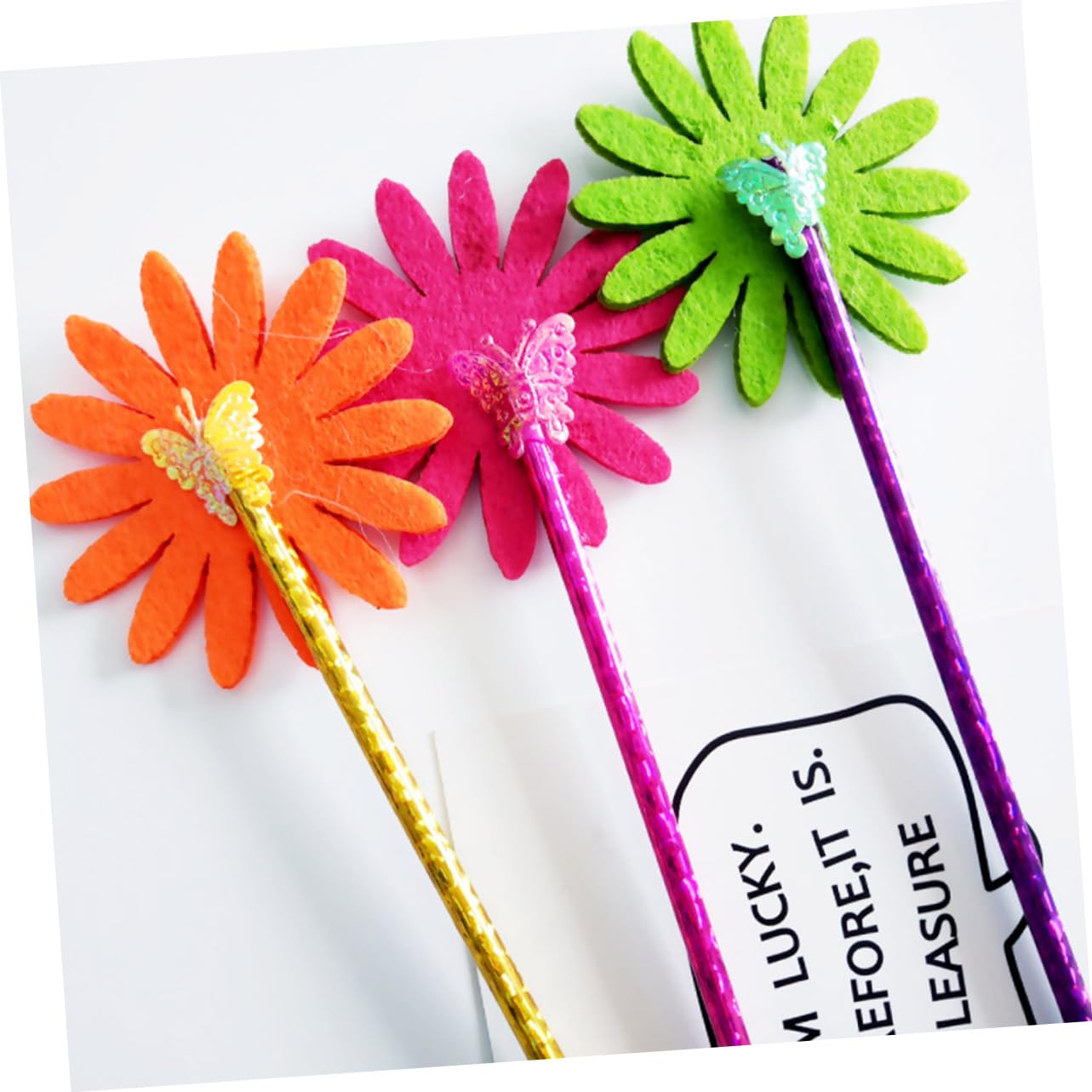 NUOBESTY 3 Sets Sunflower Ballpoint Pens - 36 Colorful Fun Writing Pens for Kids, Students, School & Office Supplies - Perfect for Note Taking, Journaling & Gift Giving