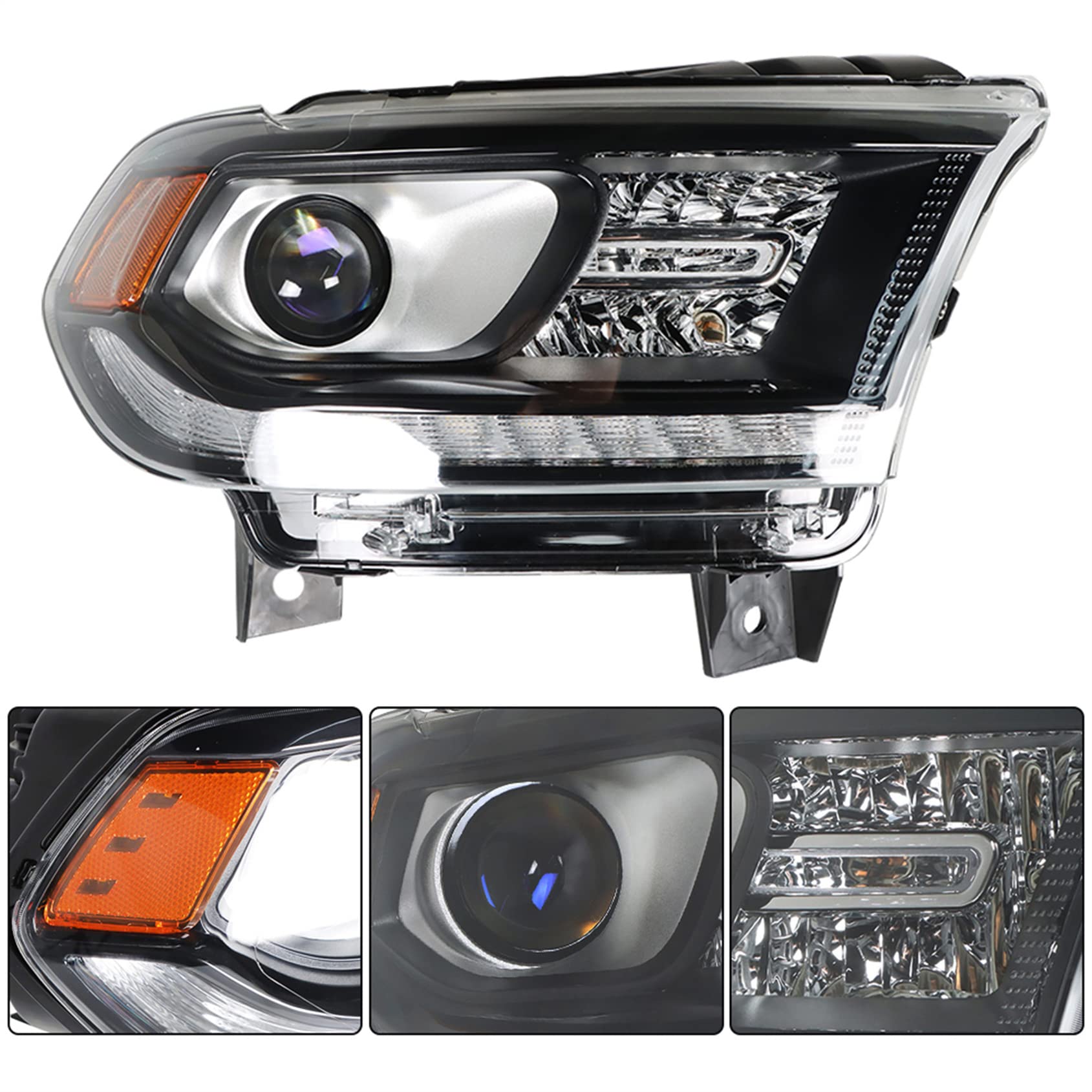 2016-2020 Dodge Durango Passenger Side Headlight Assembly Replacement - Halogen Type OEM# 68299130AF - Perfect for Night Driving & Off-Road Adventures