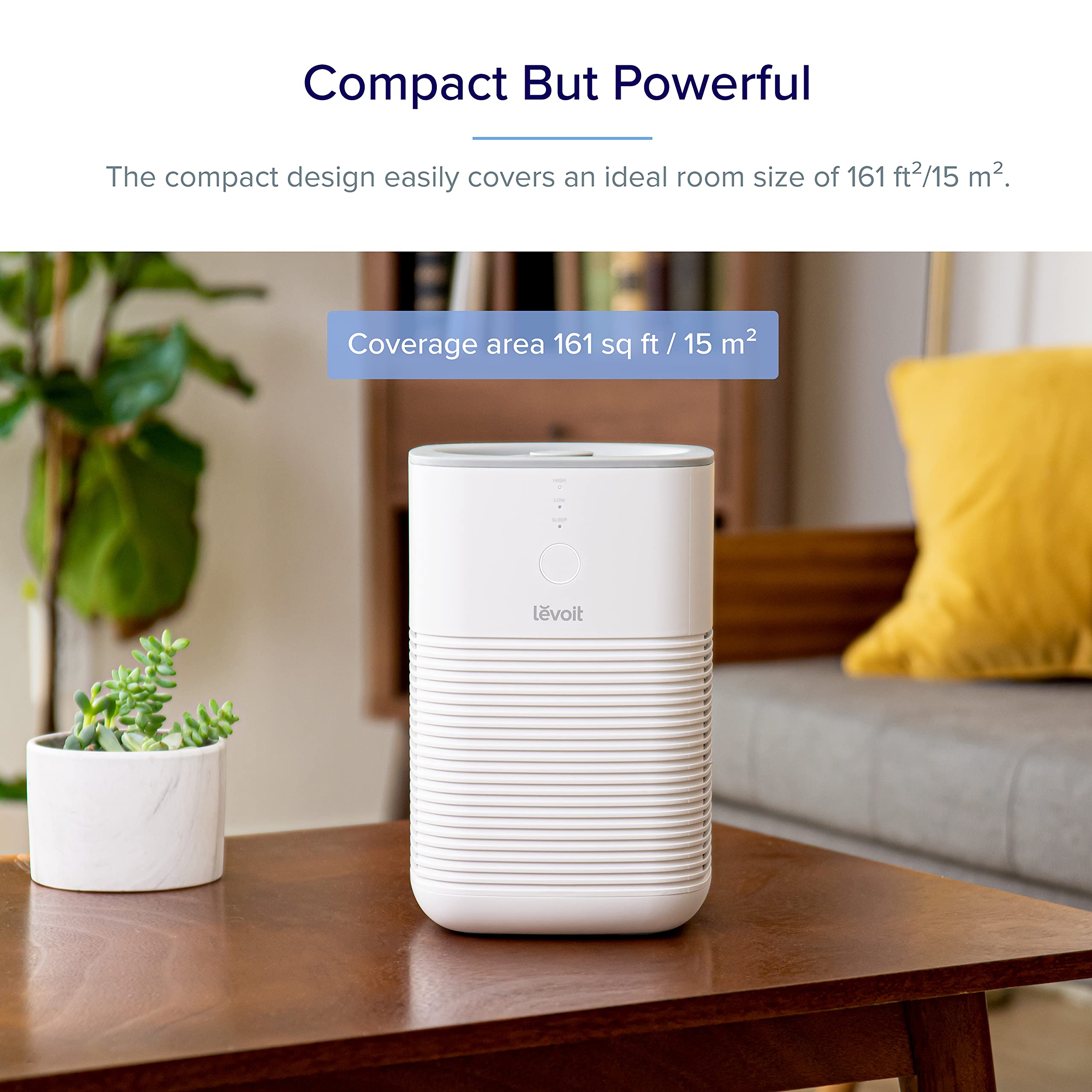 Levoit LV-H128 Air Purifier with 2-Pack Replacement Filters – HEPA Filter for Allergies, Dust, Pet Dander – Perfect for Bedrooms, Offices & Living Rooms