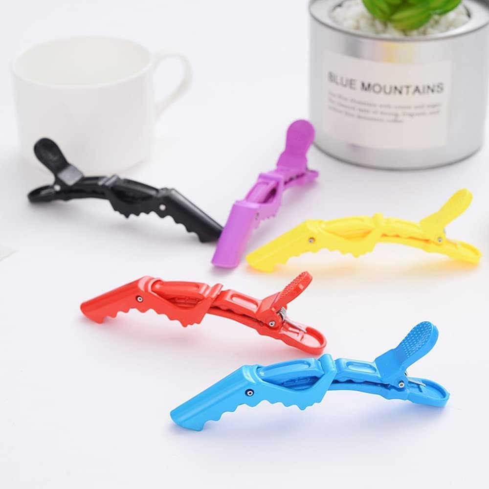 Jnkb Professional Alligator Hair Clips 6-Pack - Salon & Barber Sectioning Clamps for Hair Styling (Multicolor) - Perfect for Hairdressing, Braiding, and Salon Sectioning