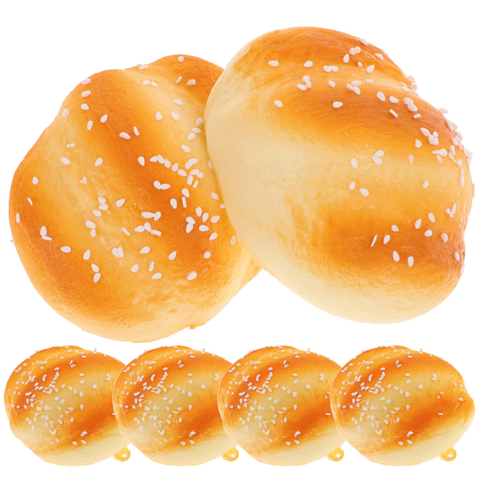 6PCS Artificial Bread Fake Cake Decorations - Realistic Simulation Food Models for Kitchen Party, Photography Props, Home Bakery Display & DIY Crafts