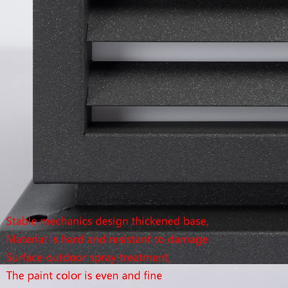 Waterproof Modern Outdoor Post Lights - Square Patio Pillar Lights for Deck, Villa & Garden - Durable Electric Wall Lamp for Household & Doorpost Lighting - Perfect for Backyard, Pathway & Landscape Illumination