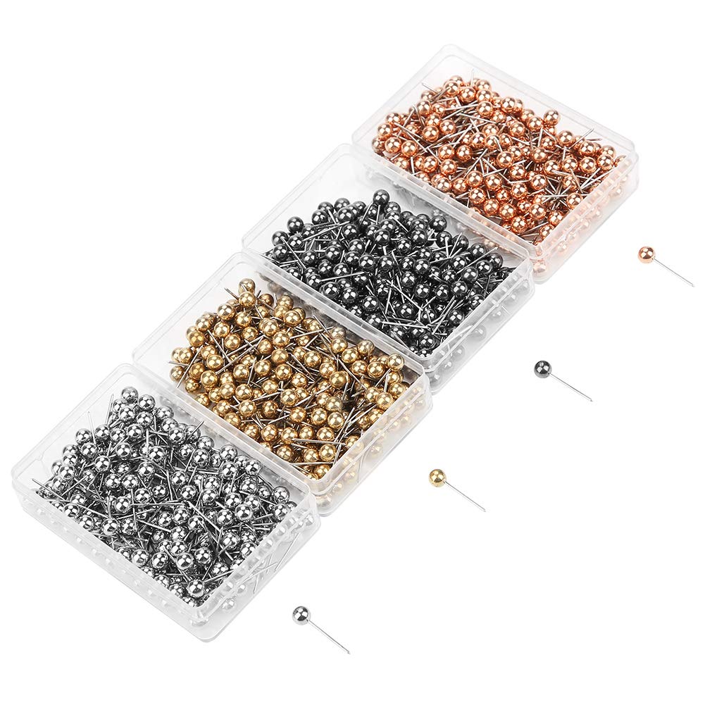 800Pcs Colorful Ball Head Sewing Pins for Dressmaking & Crafts
