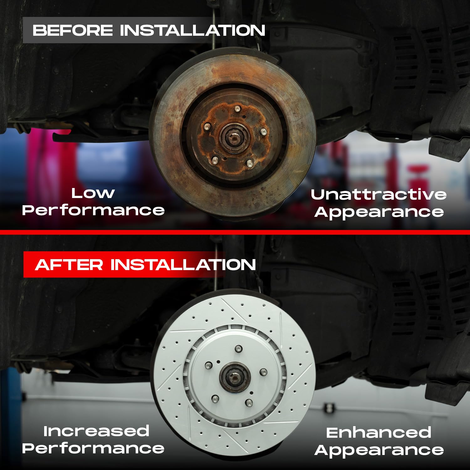 R1 Concepts Premium Ceramic Front Brake Pads and Rotors Kit - Compatible with 1997-2004 Porsche Boxster | High-Performance Braking System for Sports Cars | Perfect for Daily Driving, Track Days & Performance Upgrades