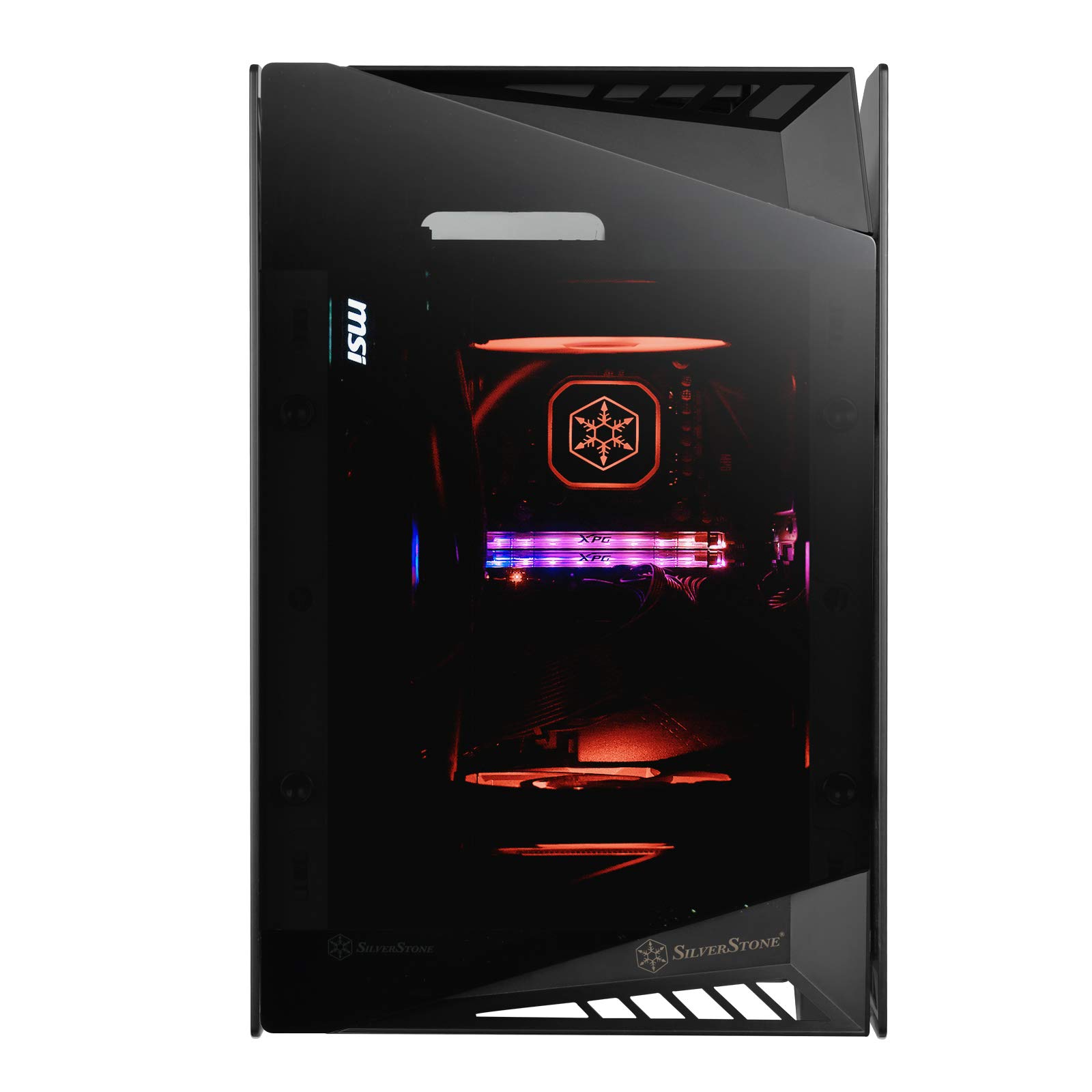 SilverStone Technology LD03B Mini-ITX PC Case - Compact Vertical Design with Tempered Glass Side Panel | Perfect for Small Form Factor Gaming & Home Theater PC Builds