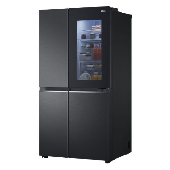 LG GS-VB655MBL 655L Side by Side Refrigerator with InstaView Door-in-Door - Energy Efficient Stainless Steel Smart Fridge for Modern Kitchen & Large Family Storage