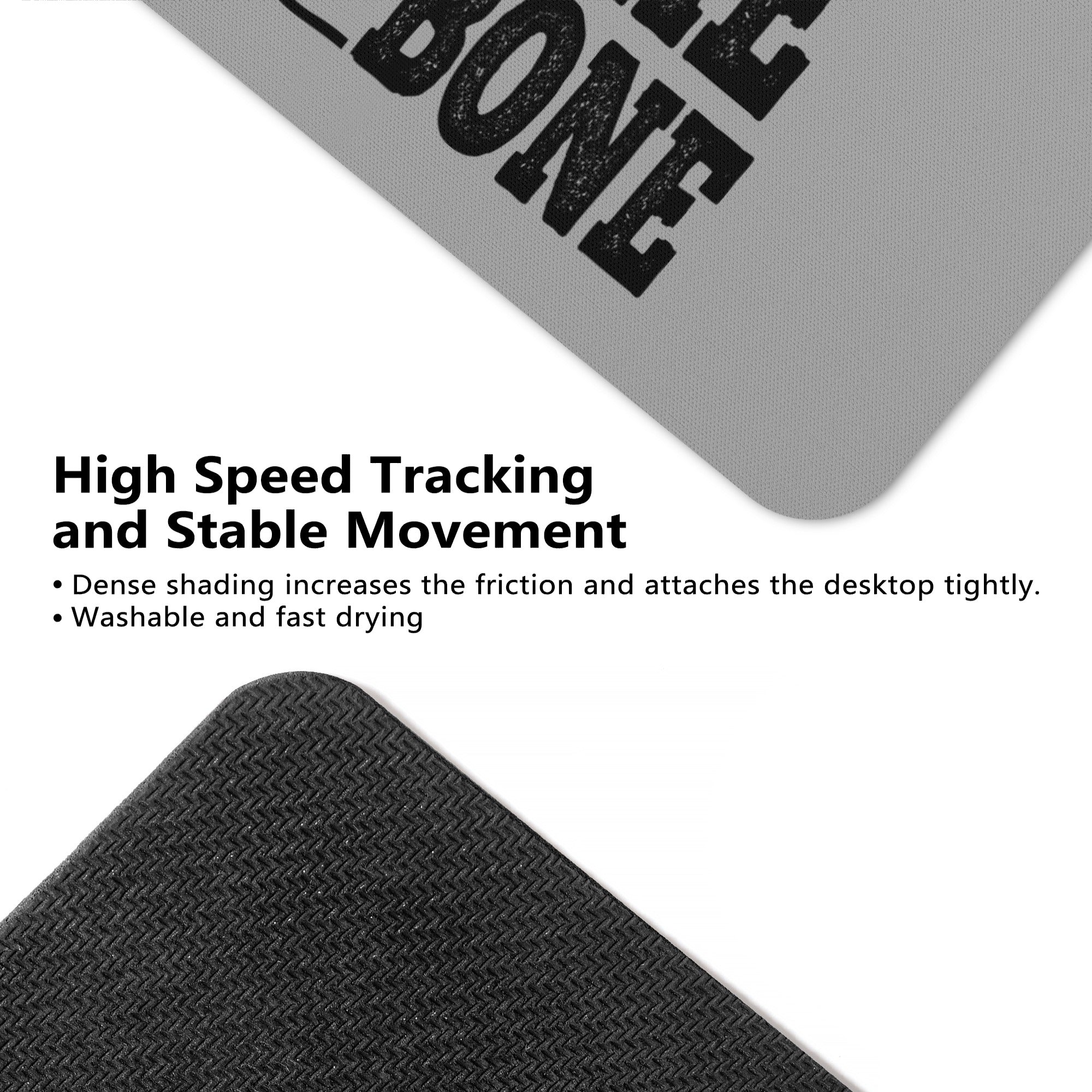Bad To The Bone Gaming Mouse Pad - Non-Slip Rubber Base, Smooth Surface for Precision Control - Perfect for PC, Laptop, Office & Gaming Setup