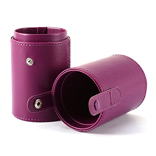 Portable Makeup Brush Holder with Snap Fastener - Travel-Friendly Cosmetic Brush Organizer Case for Home & Professional Use | Perfect for Makeup Artists, Travel Storage & Vanity Organization
