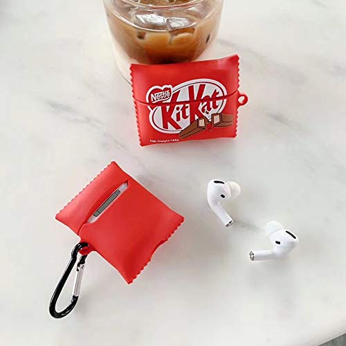Funny 3D Cartoon AirPods Pro Silicone Case - Cute KitKat Snack Design [Fun Snacks Series 2] | Protective Cover for Daily Use, Travel & Gift Giving