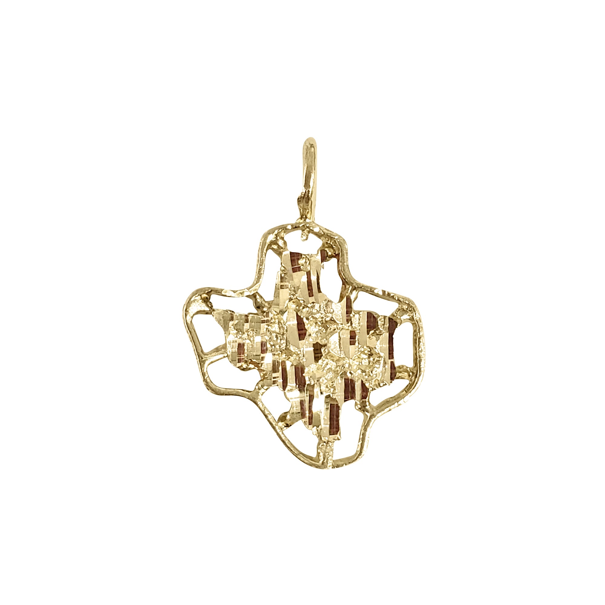 Texas Shaped Cutout Charm Pendant with Diamond Cuts - Elegant Lone Star Jewelry for Necklace, Bracelet & Gift Giving | Perfect for Texans, Travel Lovers & Western Style Fashion