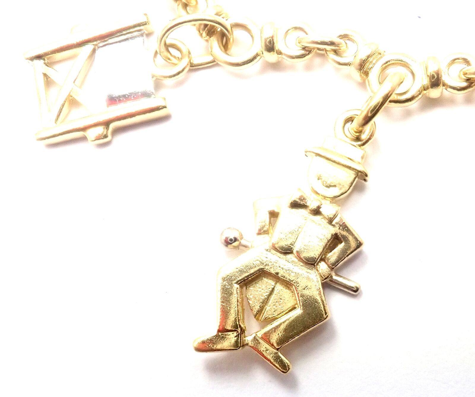 Authentic Pomellato 18K Yellow & White Gold Cinema Charm Bracelet for Women | Luxury Italian Jewelry Gift for Birthday, Anniversary & Special Occasions