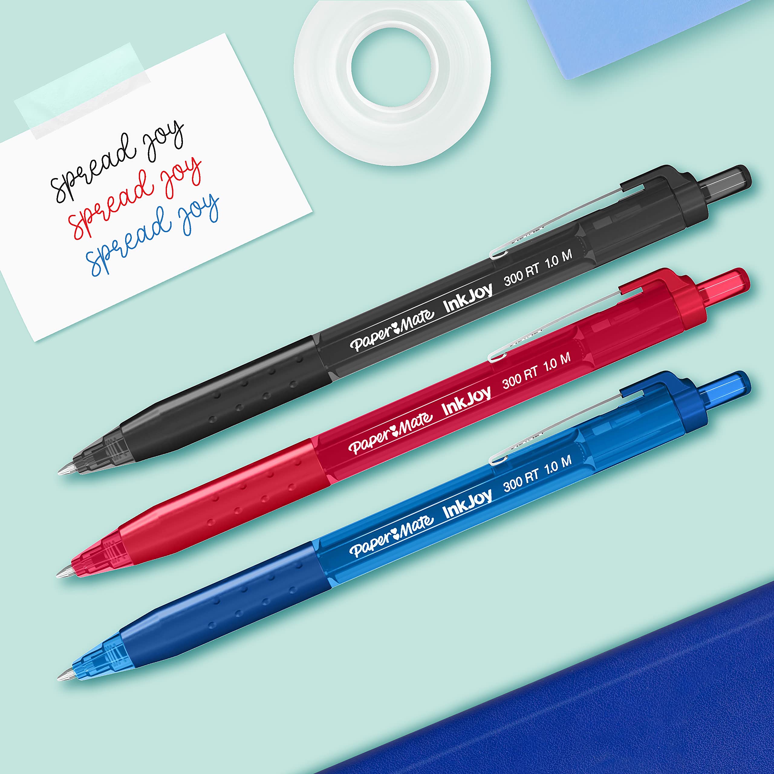 InkJoy 300 RT Ballpoint Pen - 1.0mm Medium Point (8-Pack) for Office & School Use