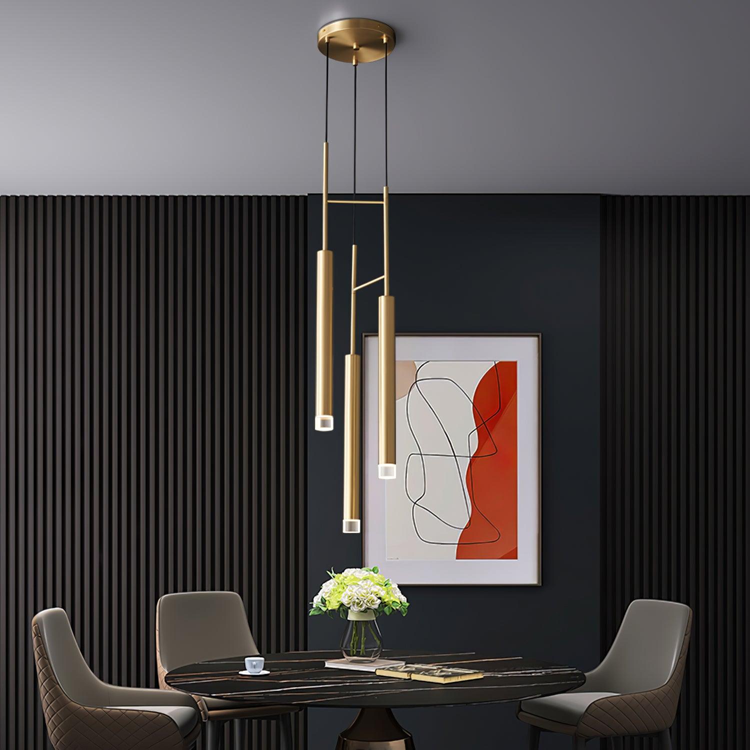 Elegant Hanging Pendant Lamp with LED Candle Lights - Perfect for Bedroom, Living Room, and Dining Room Decor