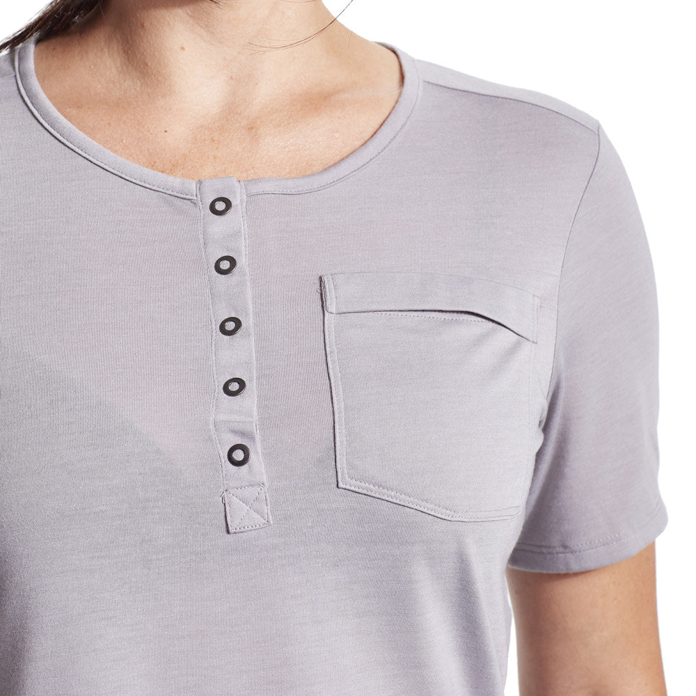 Women's Rove Tech Henley Long Sleeve Shirt - Moisture Wicking & Breathable Activewear for Hiking, Yoga & Outdoor Adventures