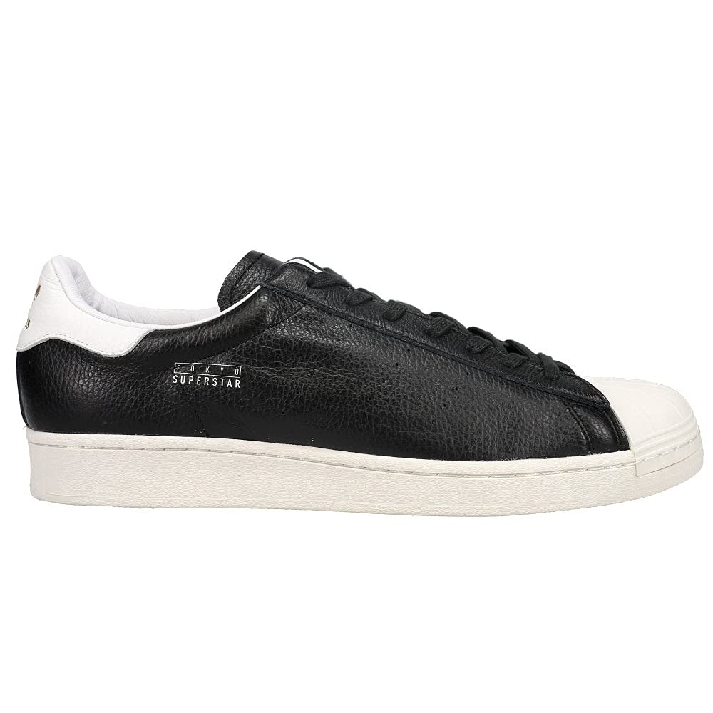 adidas Men's Superstar Pure Lace-Up Sneakers - Classic Black Casual Shoes for Everyday Wear, Gym & Street Style