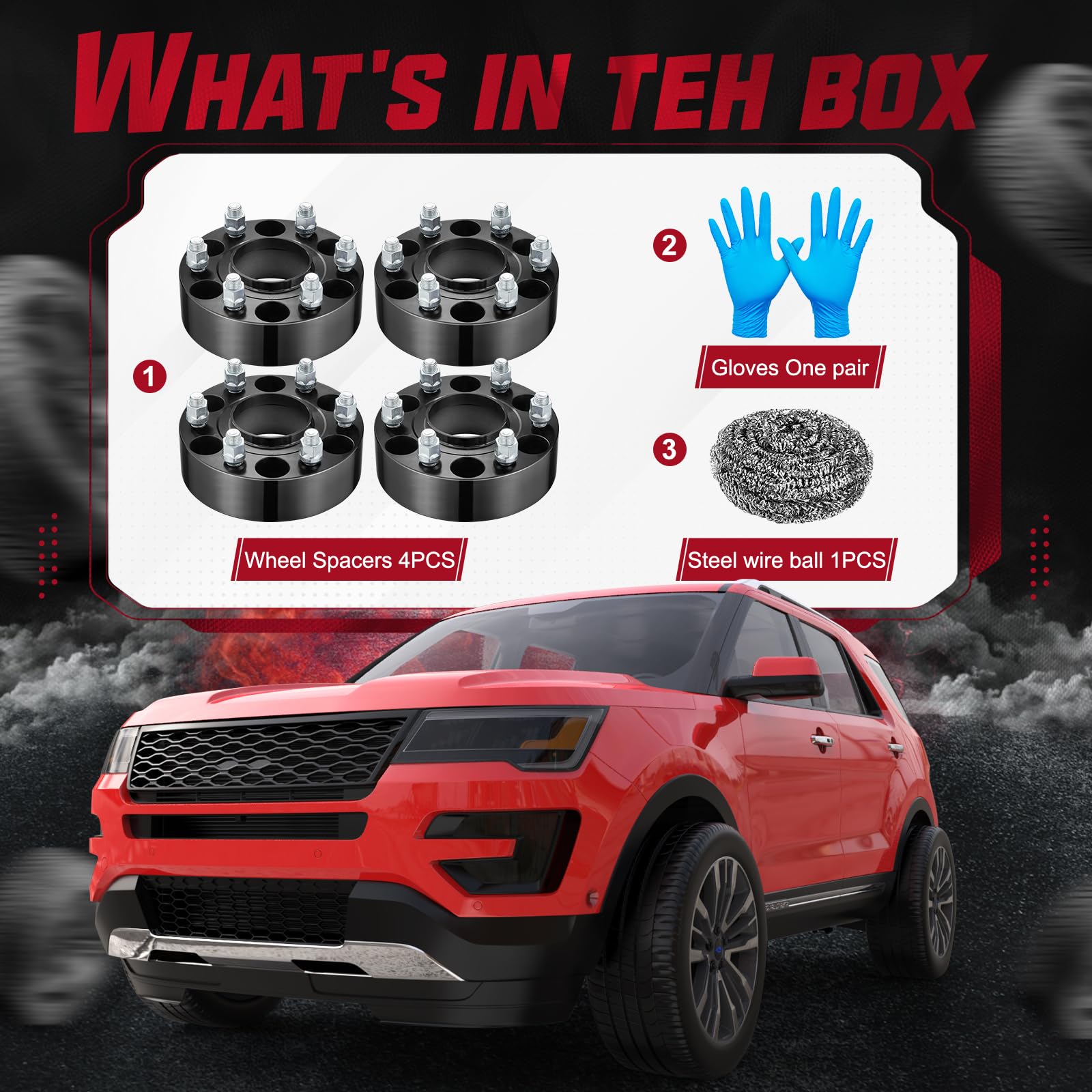 BDFHYK 6x5.5 Wheel Spacers 2 Inch 50mm for Ram 1500 2019-2022 - 6x139.7 Bolt Pattern, M14x1.5 Studs, 77.8mm Hub Centric - Set of 4 - Enhance Stance & Clearance for Off-Roading & Custom Wheels