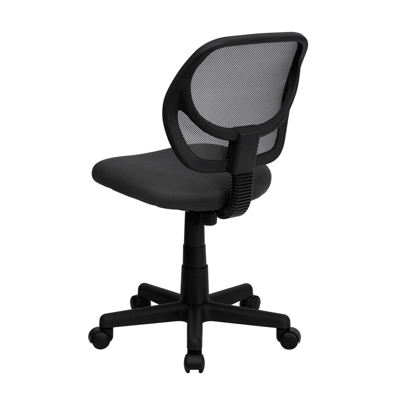 Ergonomic FLASH Neri Low Back Mesh Office Chair with Swivel Base & Curved Square Back - Breathable Mesh Task Chair for Home Office, Gaming & Workspaces
