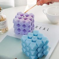 Vedini 3D 3 Layer Geometric Cube Silicone Candle Mold for DIY Candle Making - Reusable & Non-Stick (Code 114) - Perfect for Home Decor, Wedding Favors & Gift Making