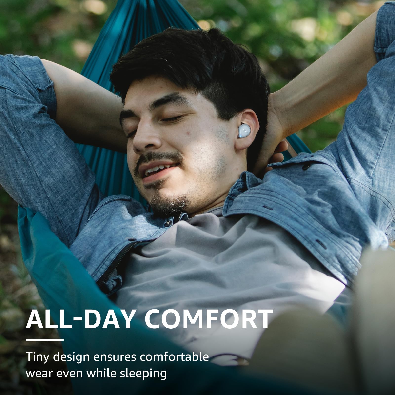 TOZO A1 Wireless Earbuds Bluetooth 5.3 - Lightweight IPX5 Waterproof Headphones with 2 Mics for AI Calls, Immersive Bass Sound & 32 EQ Presets via App - Perfect for Gym, Running, Workouts & Commuting