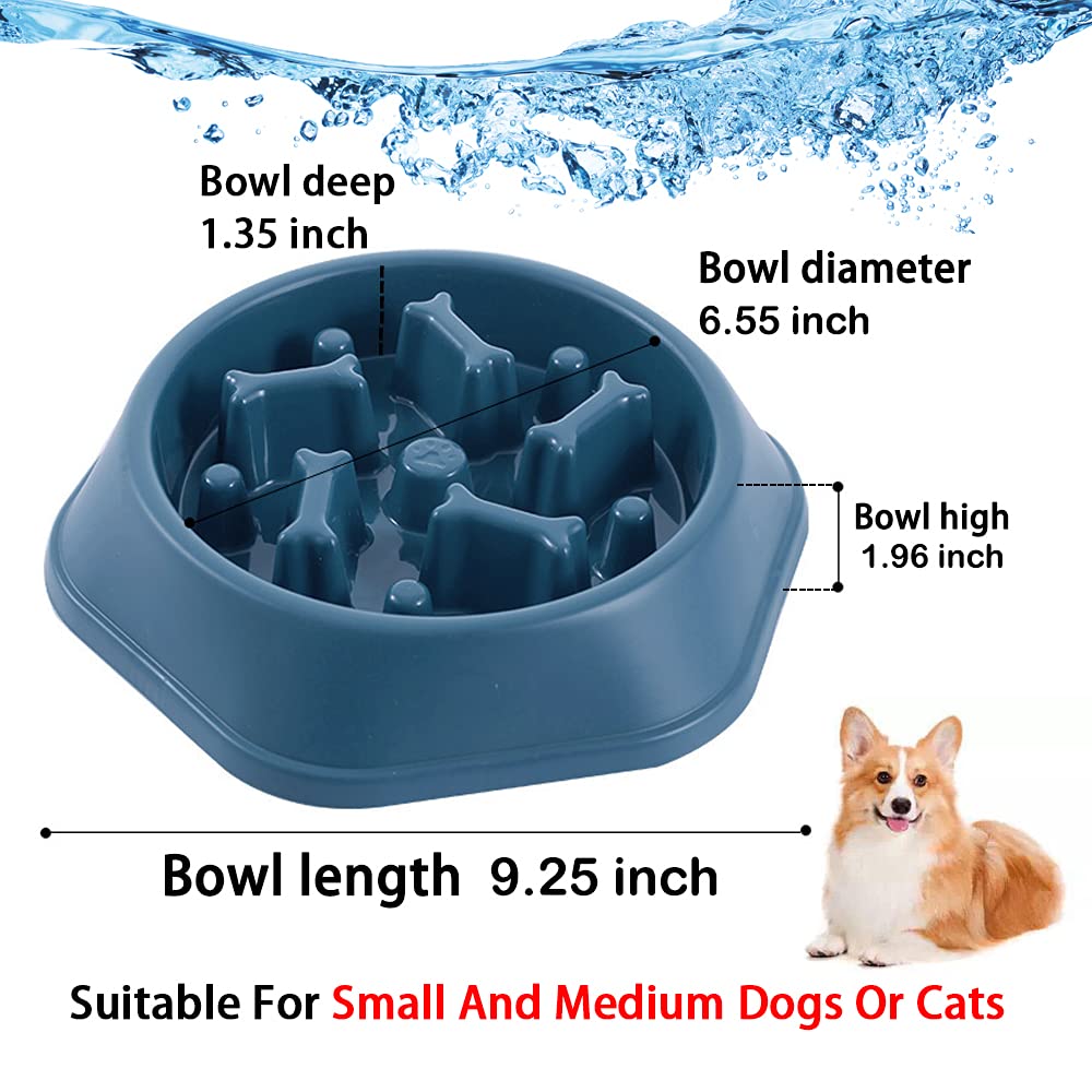 CAISHOW Slow Feeder Dog Bowl - Anti-Gulping Pet Food Dish for Healthy Eating, Bloat Prevention & Mental Stimulation - Non-Slip Interactive Design for Small & Medium Dogs - Perfect for Fast Eaters, Mealtime Enrichment & Portion Control